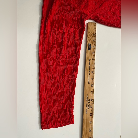 Vintage Timely Trends Red Women’s blouse top tunic Holiday Valentine Day size 16 - Picture 6 of 10